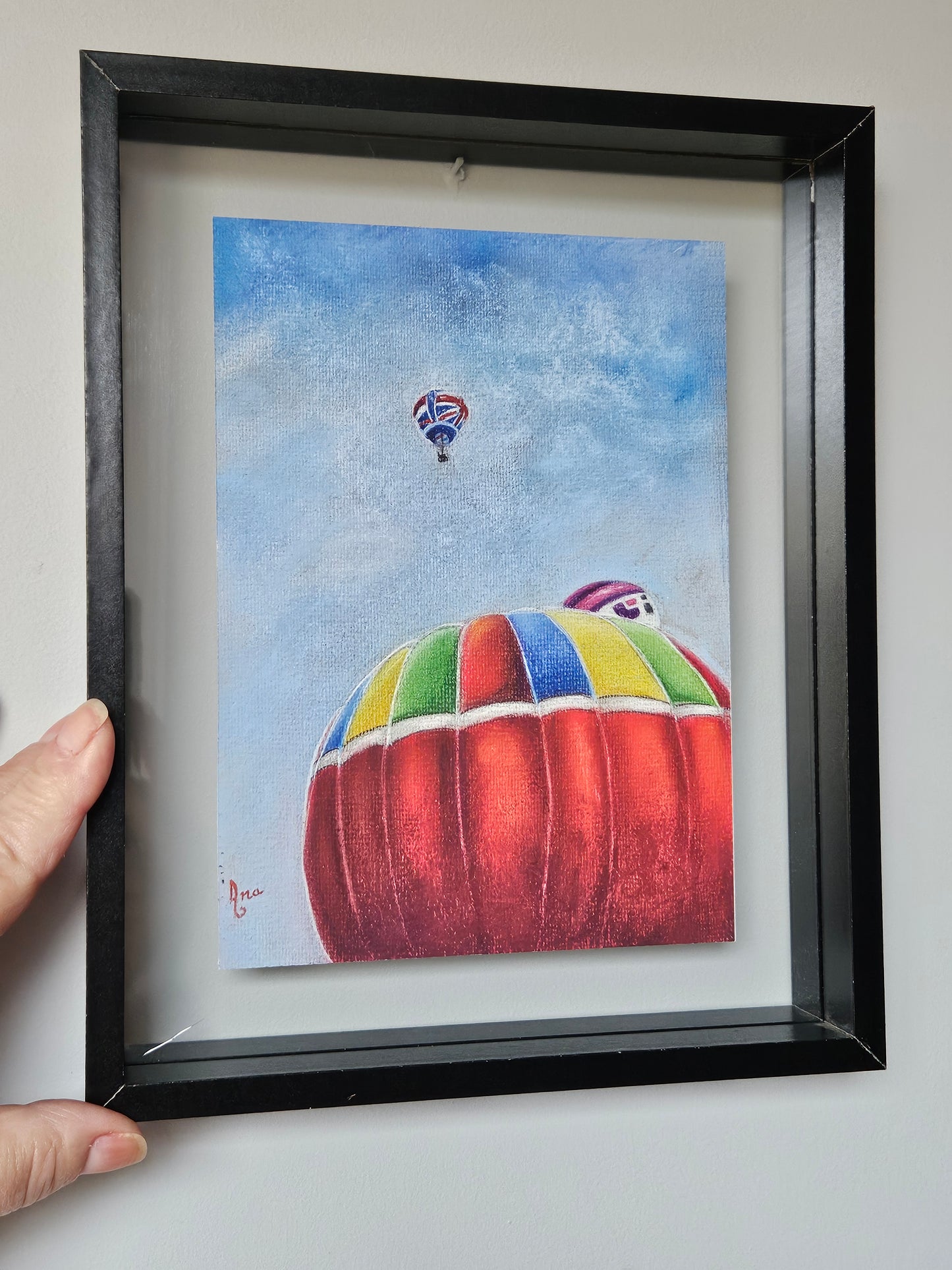 Limited Edition Print ""Hot Air Balloons in Bristol". Fine Art Archival Prints of colourful hot air balloons, from my original soft pastel painting.