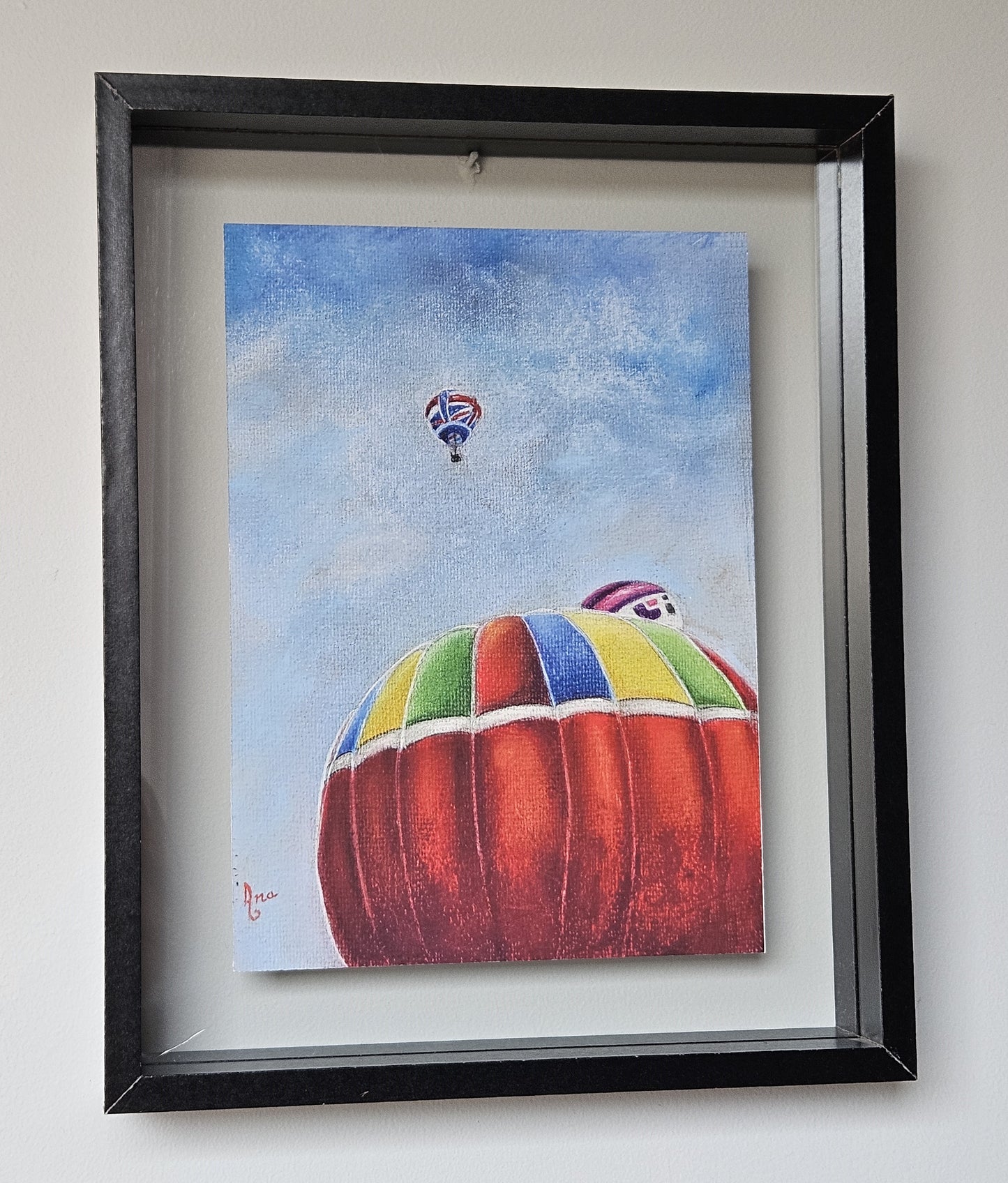 Limited Edition Print ""Hot Air Balloons in Bristol". Fine Art Archival Prints of colourful hot air balloons, from my original soft pastel painting.