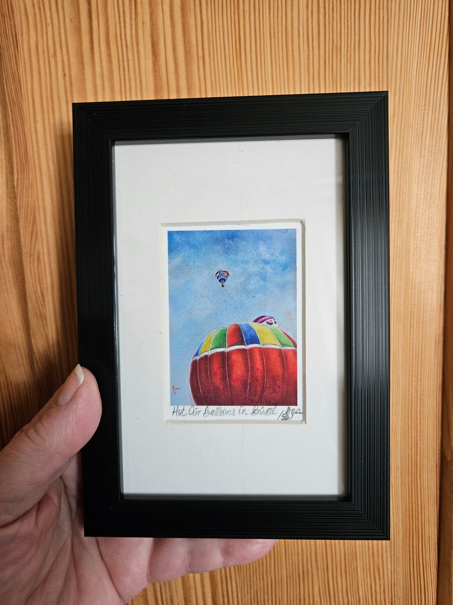Limited Edition Print ""Hot Air Balloons in Bristol". Fine Art Archival Prints of colourful hot air balloons, from my original soft pastel painting.