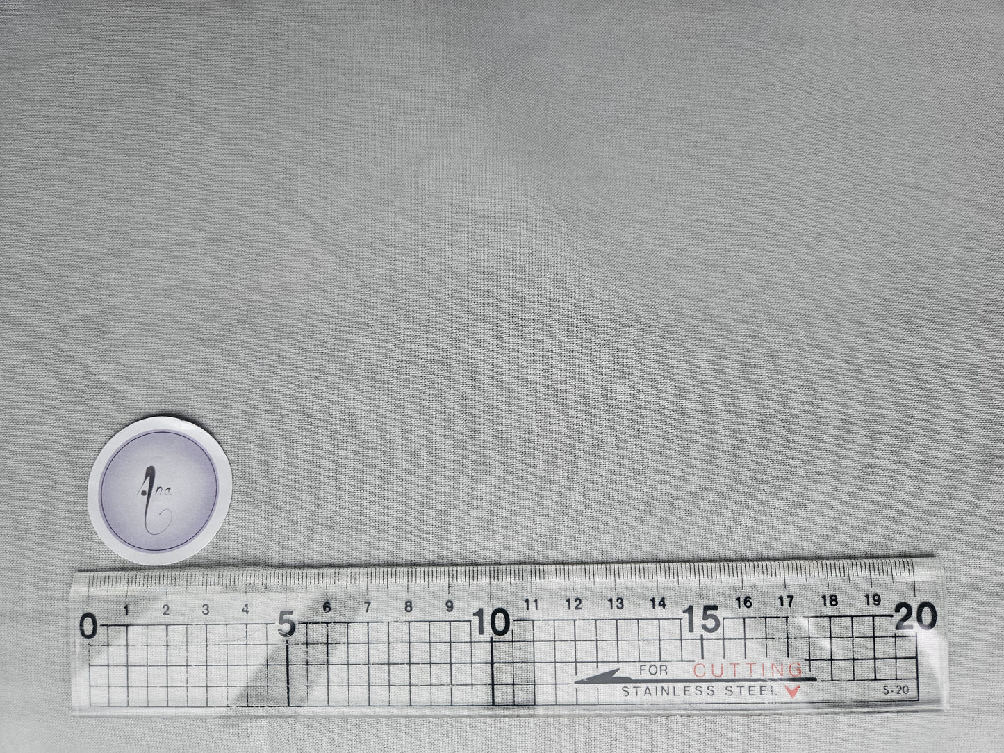 Silver Cotton fabric - Rose & Hubble Craft Plain colour