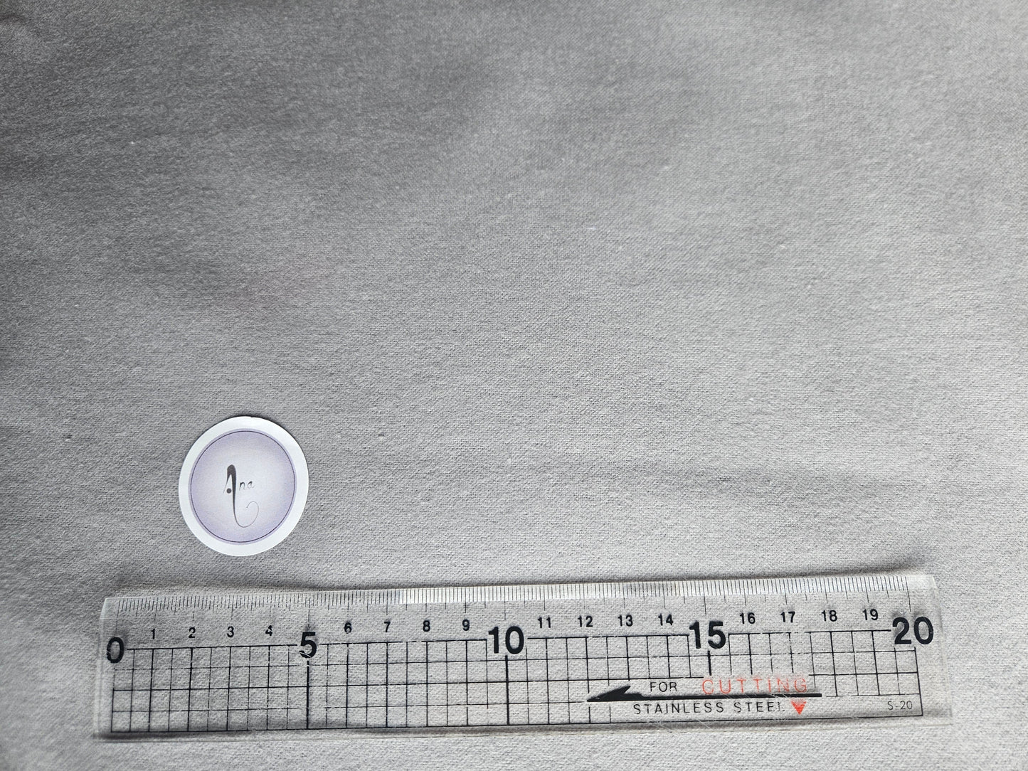 Silver Plain Winceyette / Flannel / Brushed Cotton in Silver colour - 100% Cotton.