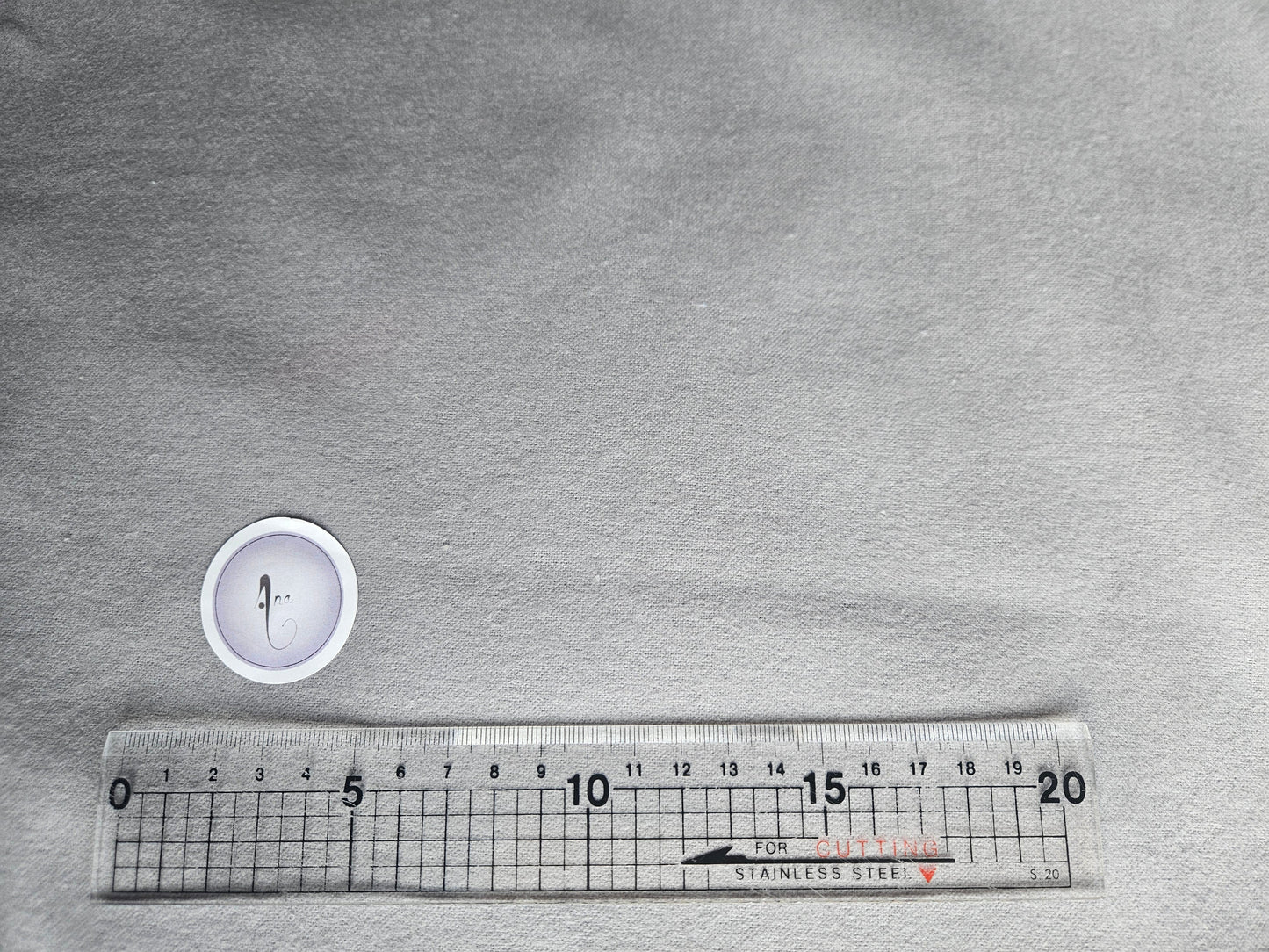 Silver Plain Winceyette / Flannel / Brushed Cotton in Silver colour - 100% Cotton.