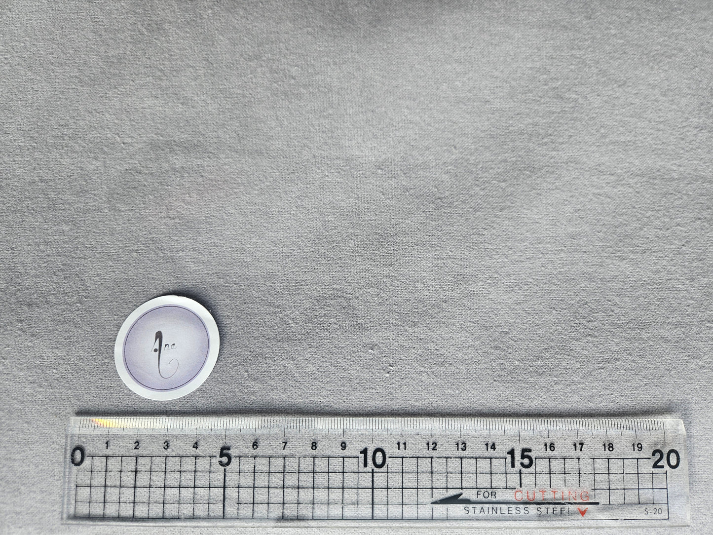 Silver Plain Winceyette / Flannel / Brushed Cotton in Silver colour - 100% Cotton.