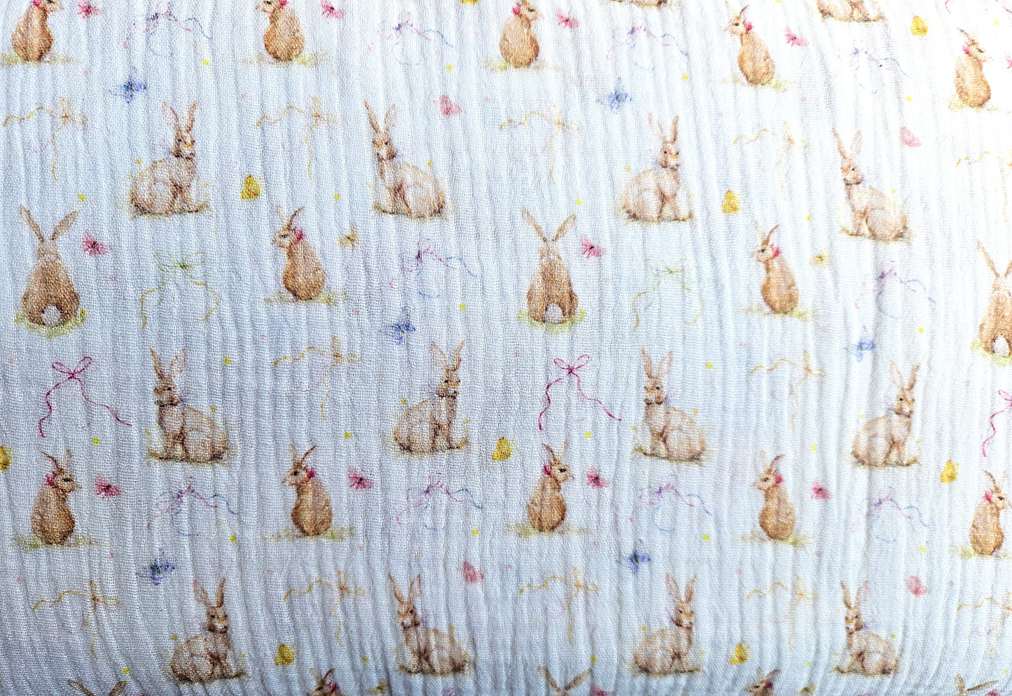 Bunny Double Gauze by Little Johnny Fabrics - 100% Cotton.