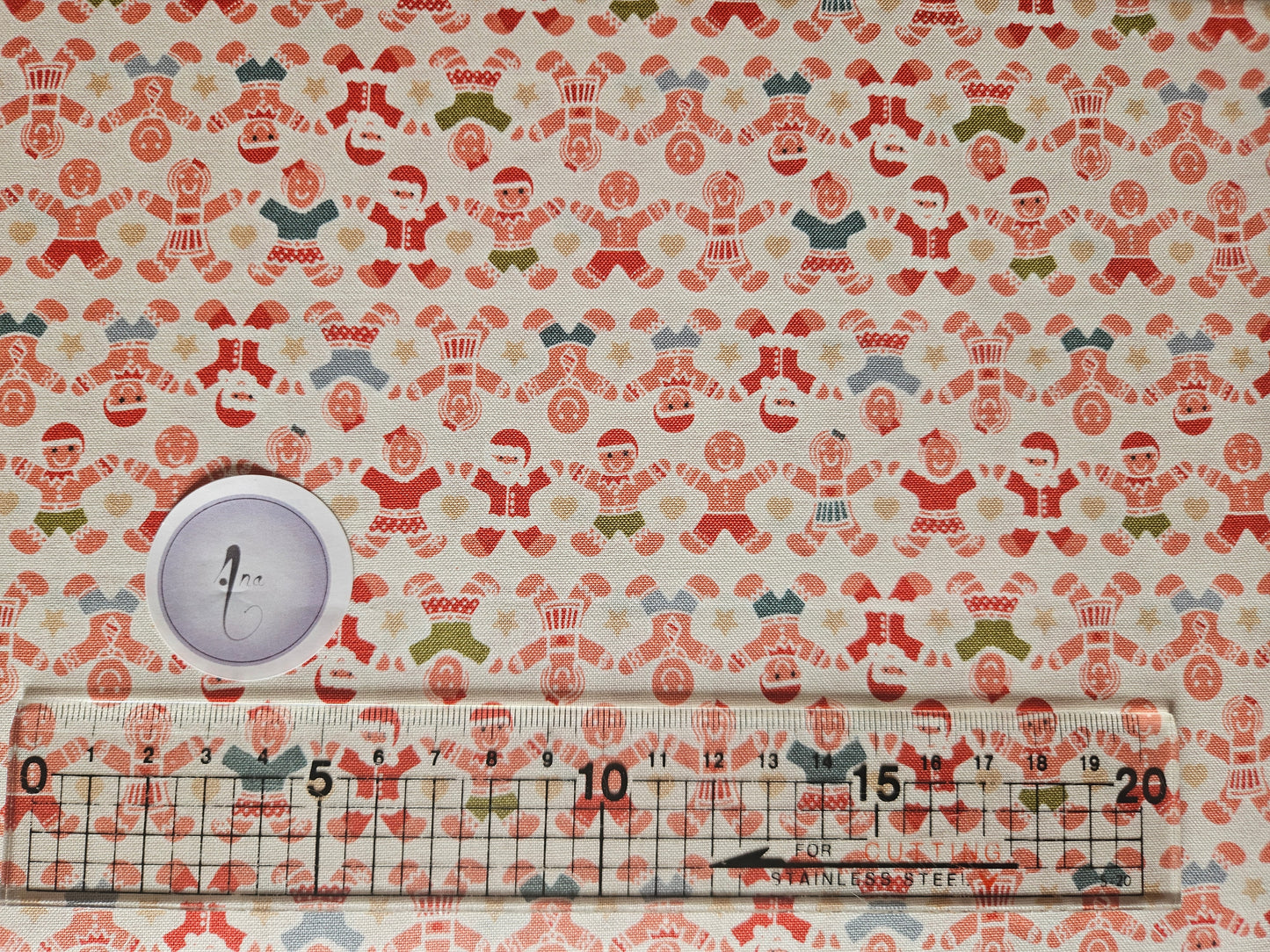 Gingerbread Season Table Runner Kit 1 designed by Sally Ablett - Lewis & Irene Size 16" x 34"