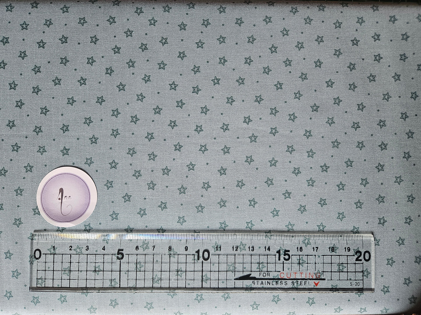 Gingerbread Stars on Winter Blue - Christmas Fabrics collection by Lewis & Irene