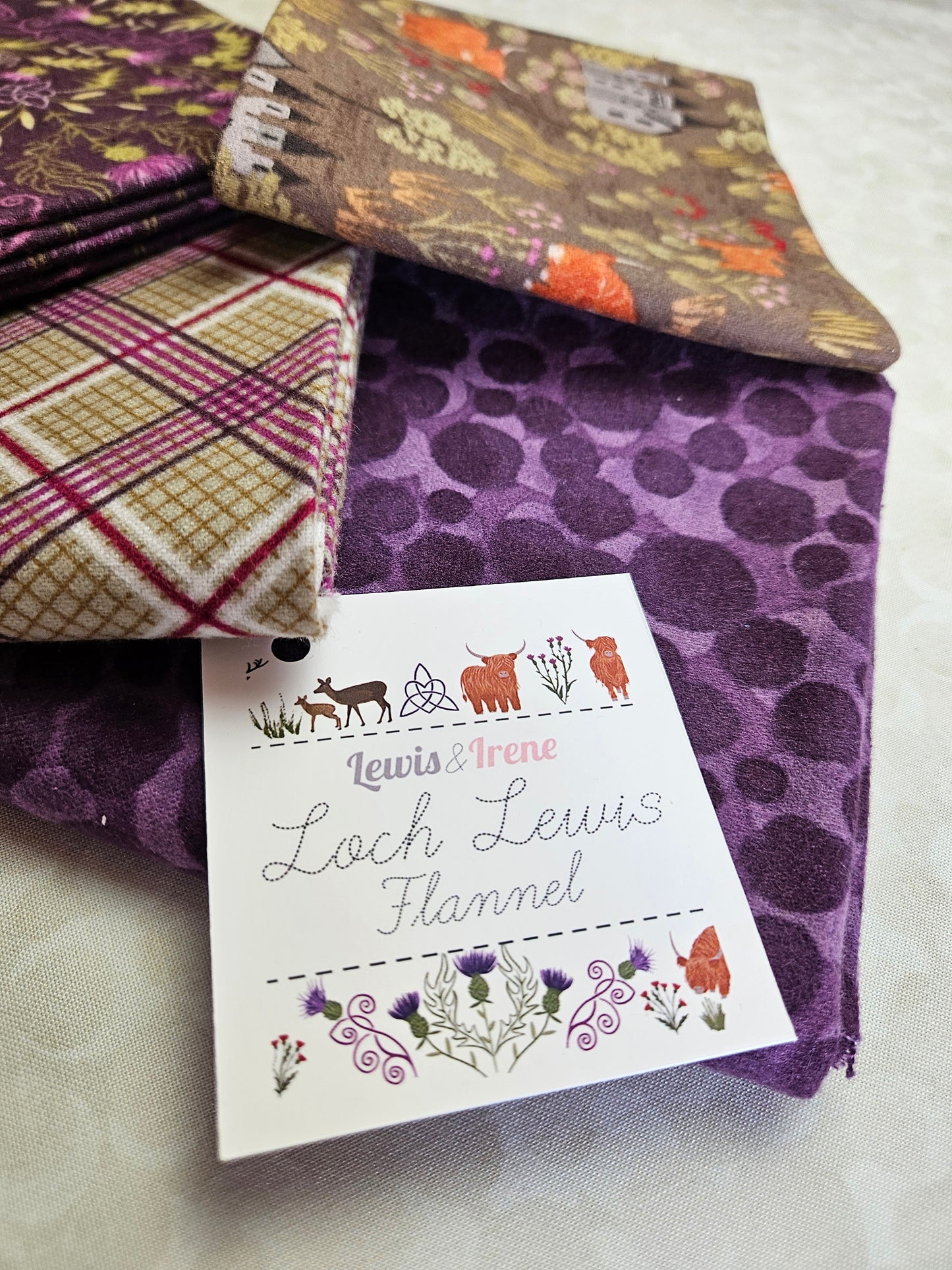 Fat Quarter Bundle Option C - Loch Lewis Flannel by Length & Fat Quarters - by Lewis & Irene