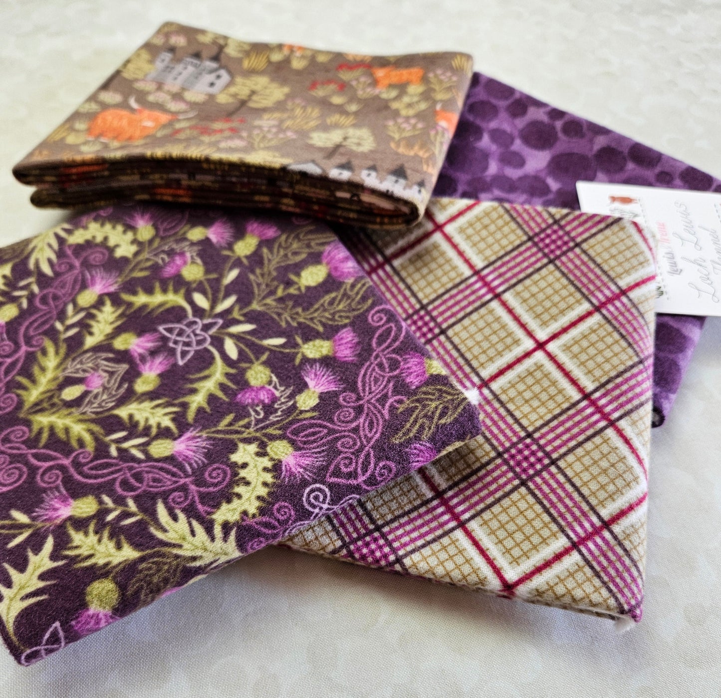 Fat Quarter Bundle Option C - Loch Lewis Flannel by Length & Fat Quarters - by Lewis & Irene