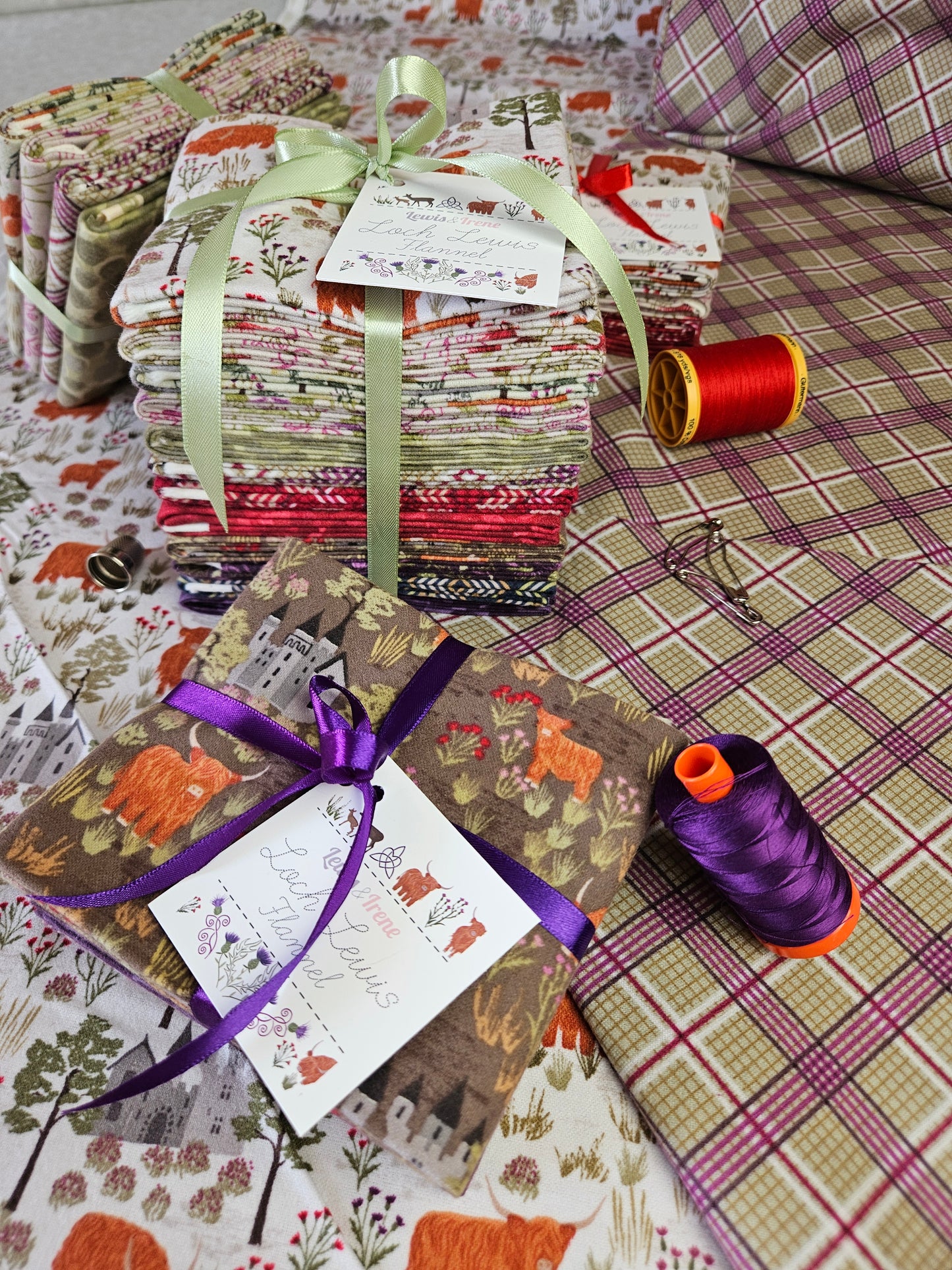 Fat Quarter Bundle 12 pieces - Loch Lewis Flannel by Length & Fat Quarters - by Lewis & Irene