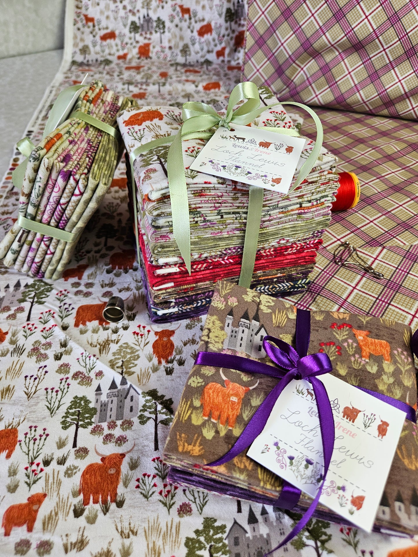 Fat Quarter Bundle Option B - Loch Lewis Flannel by Length & Fat Quarters - by Lewis & Irene