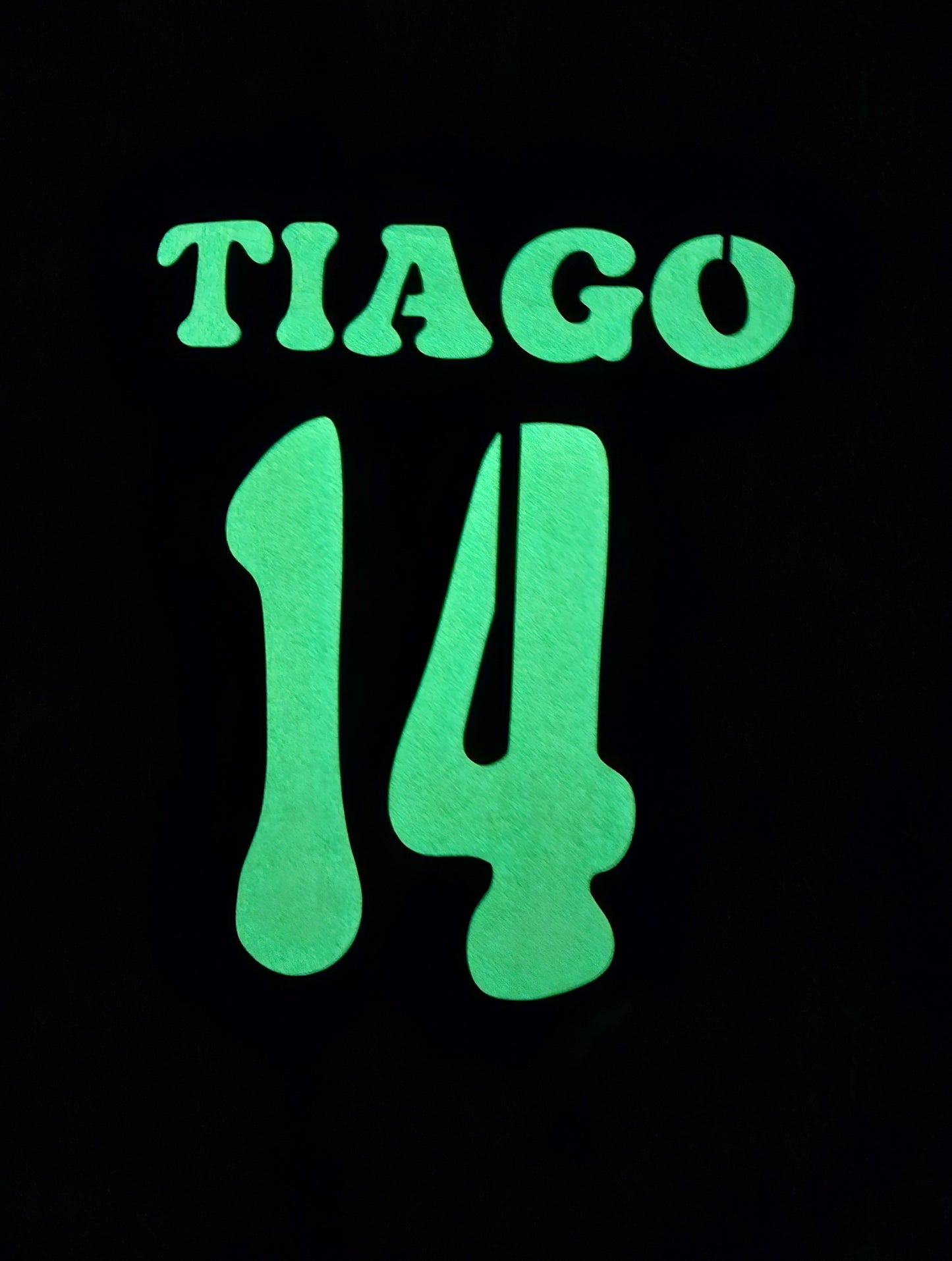 England Football T-Shirts for Adults & Youth in Royal Blue Personalised. Glowing in the dark vinyl