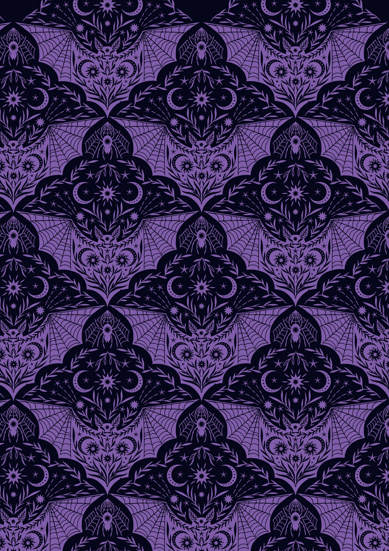 Cast a Spell Purple Floral Bat by Lewis & Irene