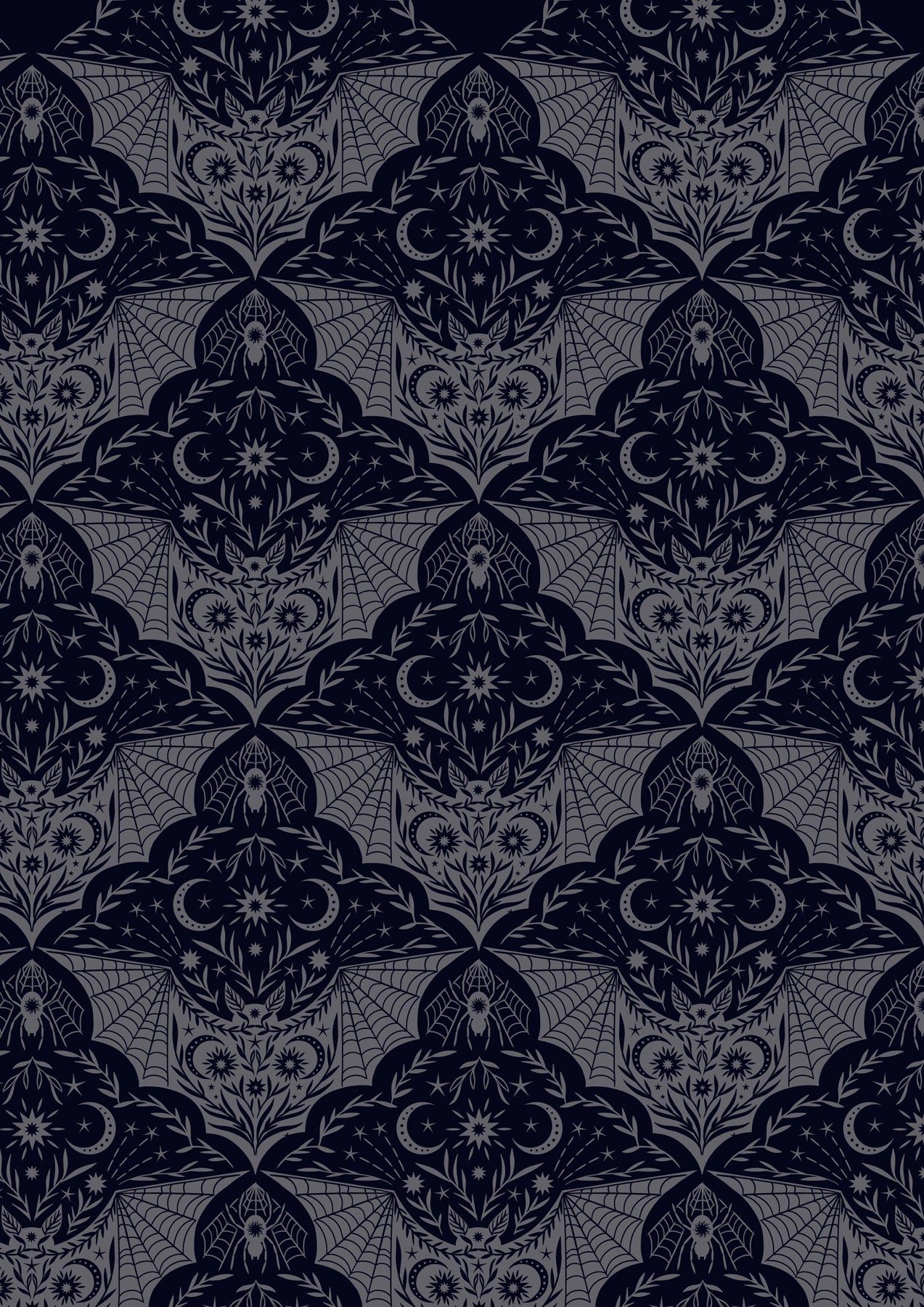 Cast a Spell Grey Floral Bat by Lewis & Irene