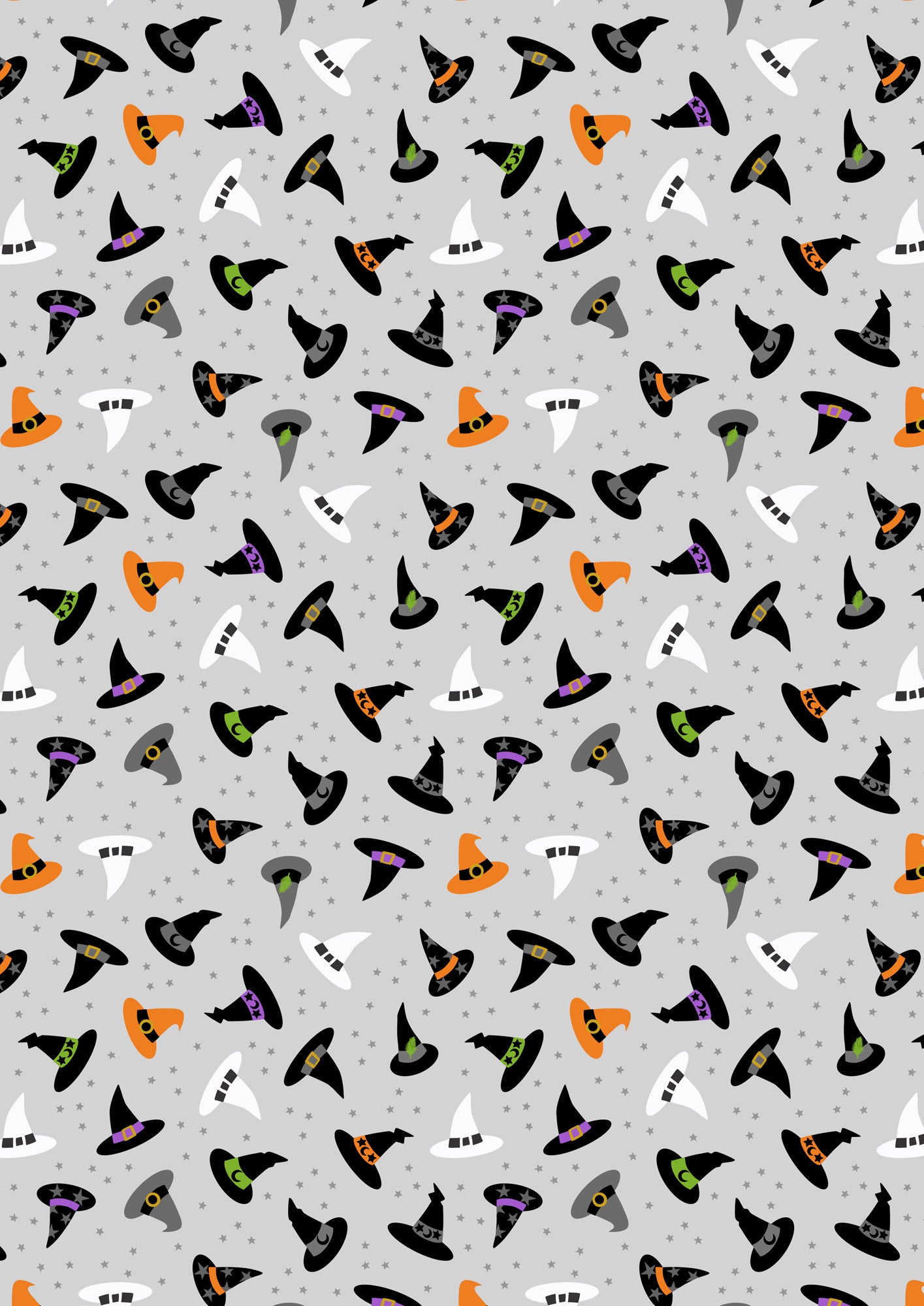 Witches Hats on Ghostly Grey (glow in the dark) - by Lewis & Irene