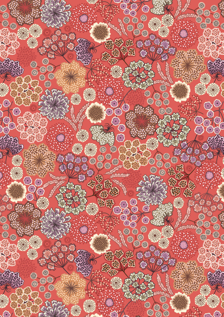 Jardin D'Automne Quilt Throw 2 designed by Sally Ablett - Lewis & Irene Size 64 x 64"