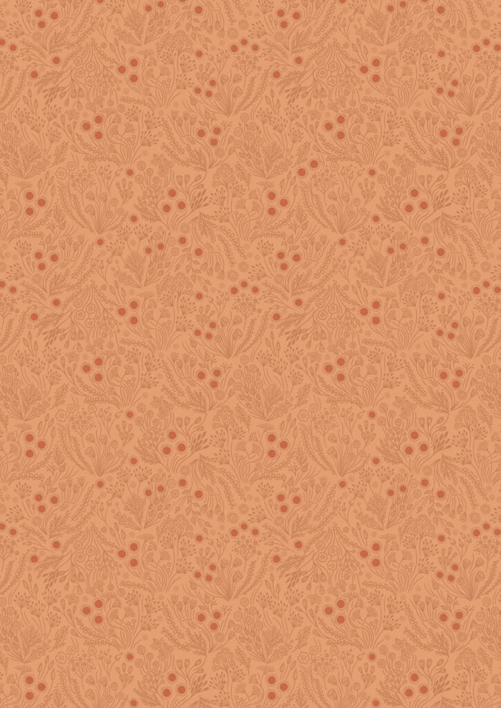 Jardin d'Automne - Floral seeds on warm natural by Lewis & Irene - by Length & Fat Quarter
