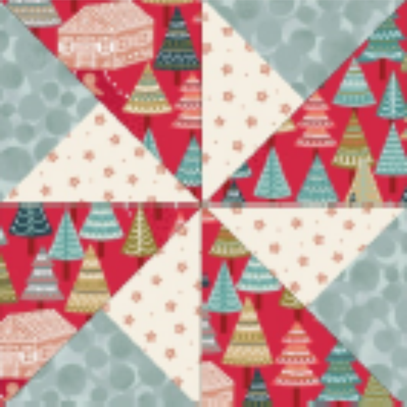 Gingerbread Season Table Runner Kit 2 designed by Sally Ablett - Lewis & Irene Size 16" x 34