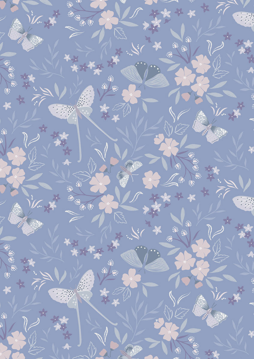 Evenfall Dark Periwinkle - Fabrics collection by Cassandra Connolly for Lewis & Irene - Per Length & Fat Quarters