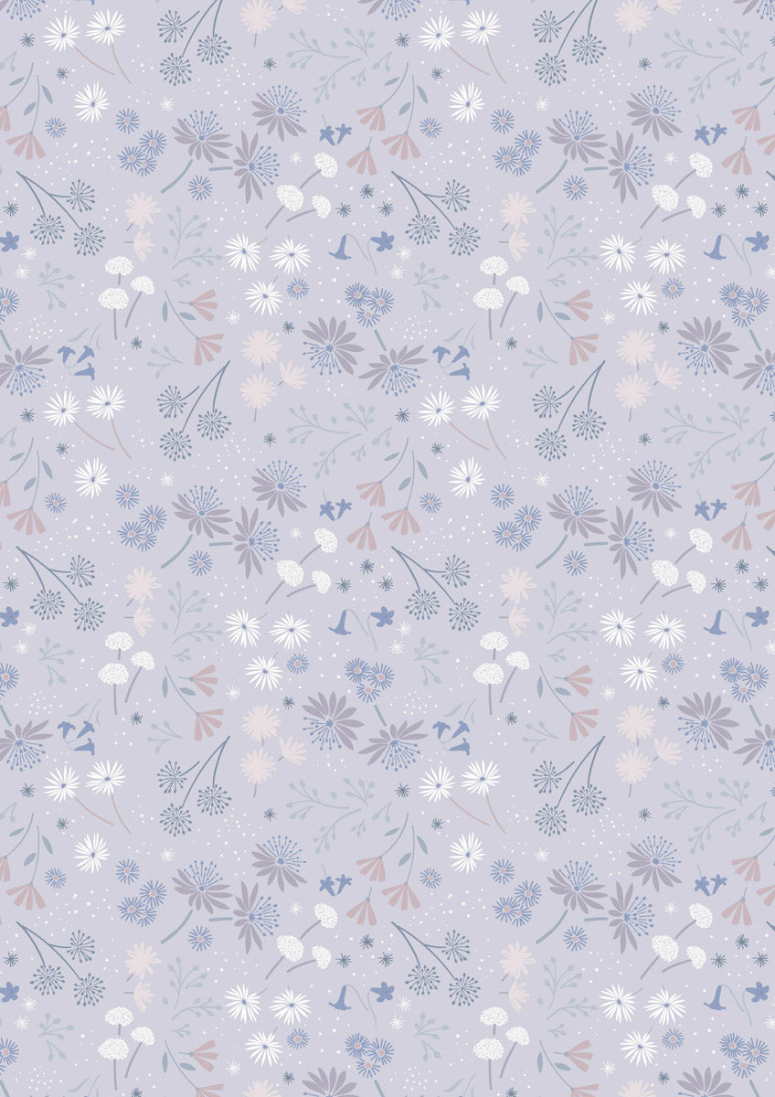 Evenfall Night Garden - Pale Misty Lilac - Fabrics collection by Cassandra Connolly for Lewis & Irene - Per Length & Fat Quarters