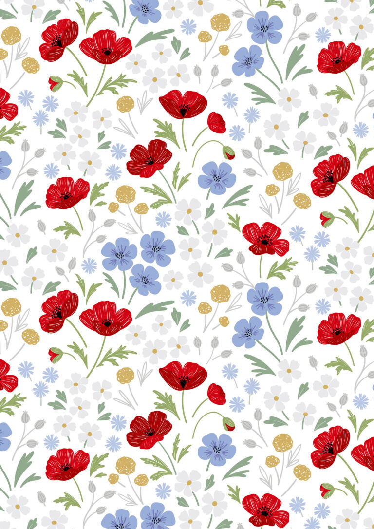 Forever Blooms Quilt Throw 1 designed by Sally Ablett - Lewis & Irene Size 48 x 48"