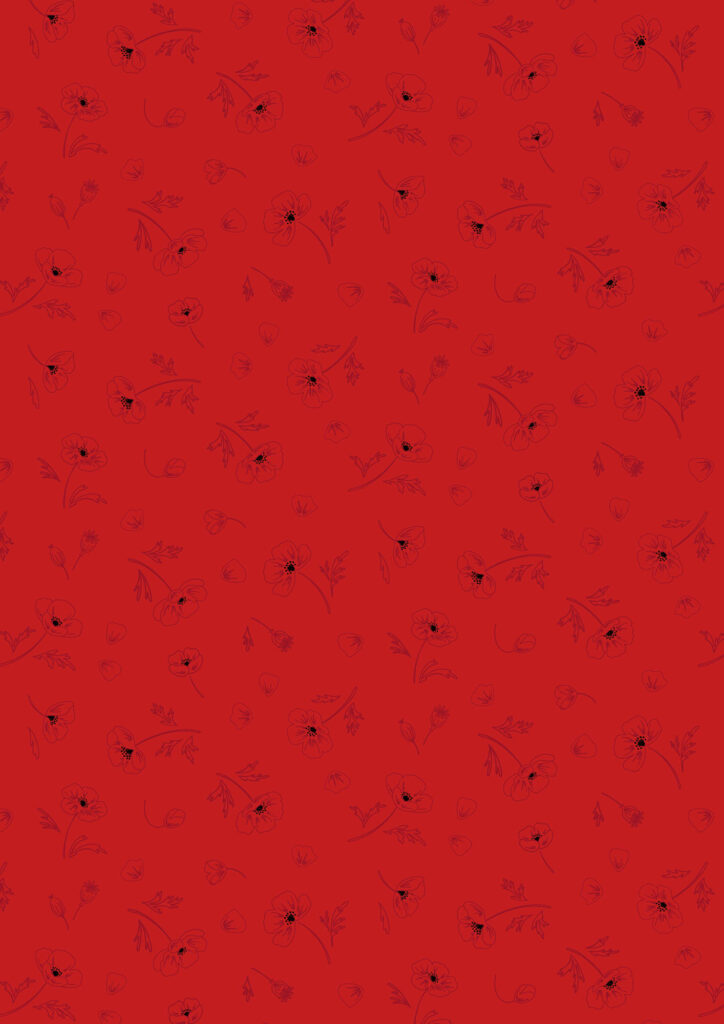 Forever Blooms - Ephemeral Beauty Scarlet - by Cassandra Connolly for Lewis & Irene - by Length & Fat Quarter