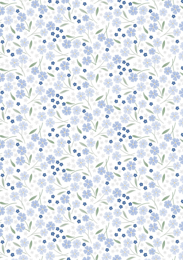 Forever Blooms - Forevermore White - by Cassandra Connolly for Lewis & Irene - by Length & Fat Quarter
