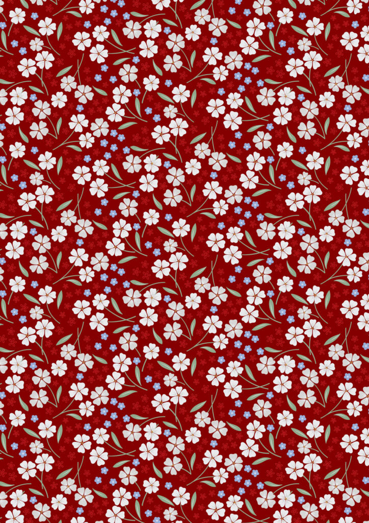 Forever Blooms - Forevermore Claret - by Cassandra Connolly for Lewis & Irene - by Length & Fat Quarter