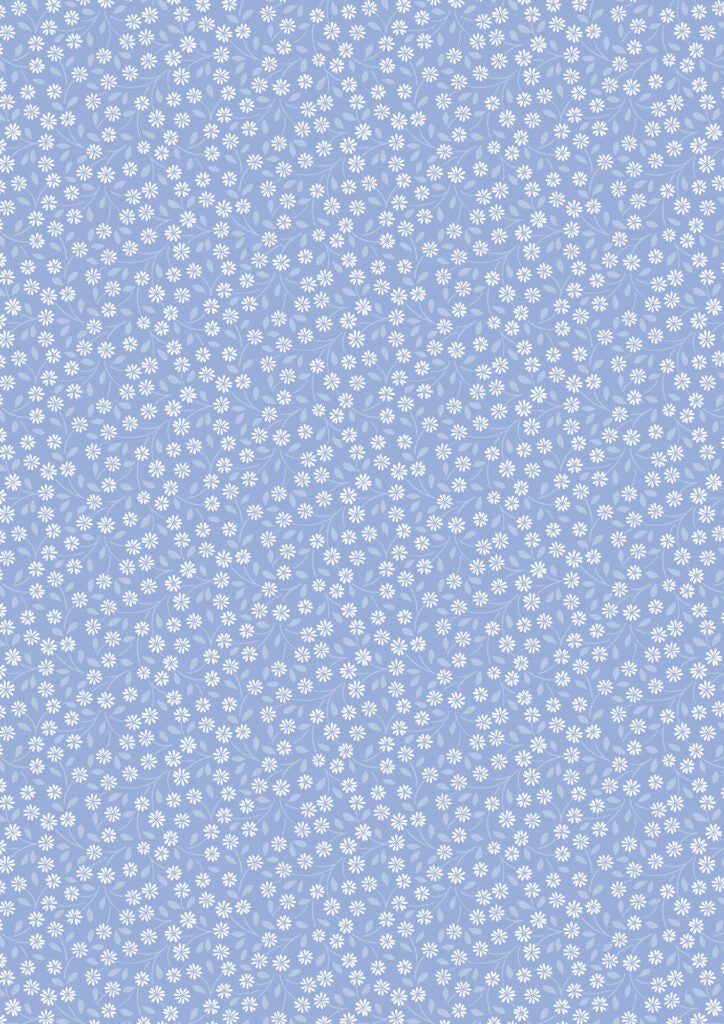 Forever Blooms - Interlaced Blossoms Blue - by Cassandra Connolly for Lewis & Irene - by Length & Fat Quarter