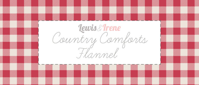 Mid blue Bumbleberries flannel - Country Comforts Flannel - Fabrics collection by Lewis & Irene