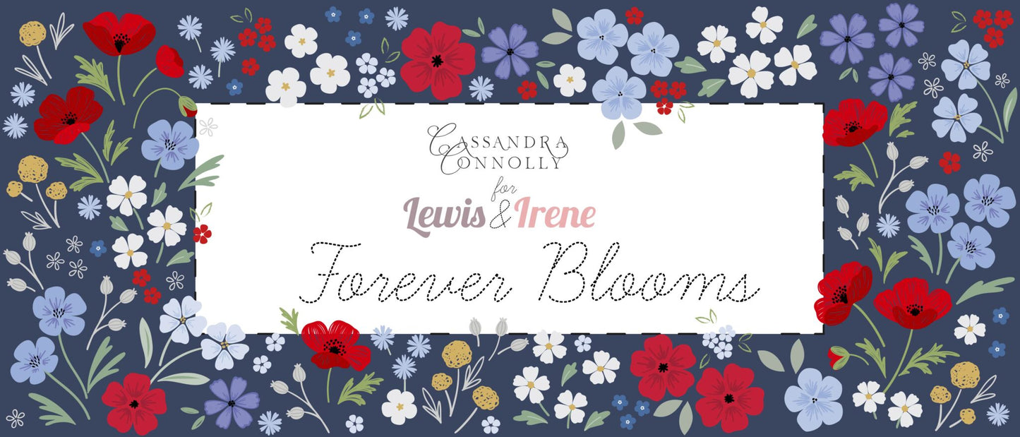 Forever Blooms Quilt Throw 3 designed by Sally Ablett - Lewis & Irene Size 48 x 48"