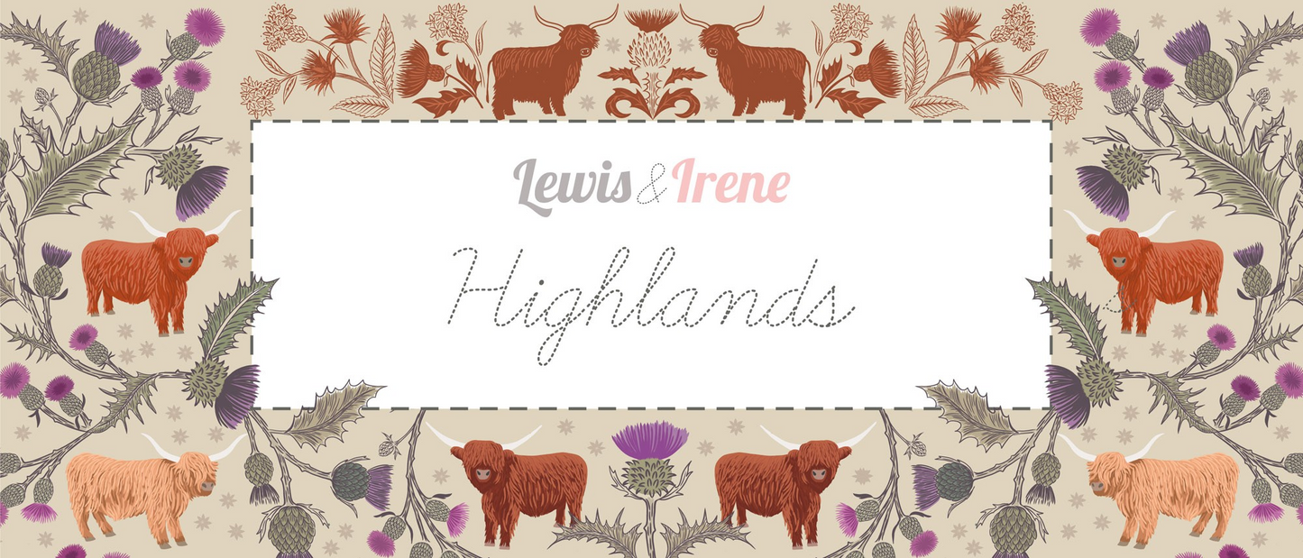 Highlands Quilt Top Kit 1 designed by Sally Ablett - Lewis & Irene 60 x 60 inch
