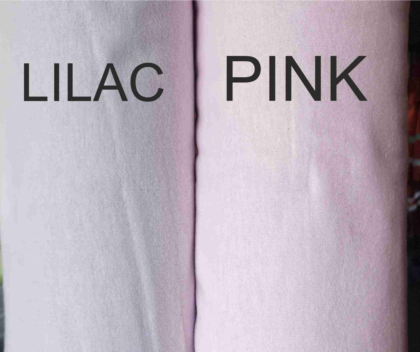 Extra Wide Light Pink & Light Lilac Plain Winceyette / Flannel / Brushed Cotton - 100% Cotton.