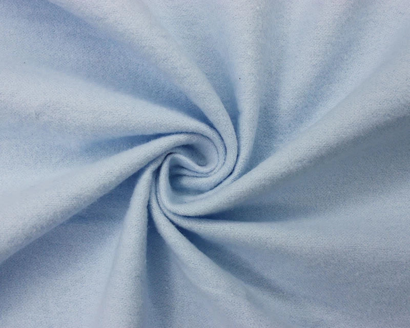 Pale Blue Plain Winceyette / Flannel / Brushed Cotton in Sky Blue Colour - 100% Cotton.