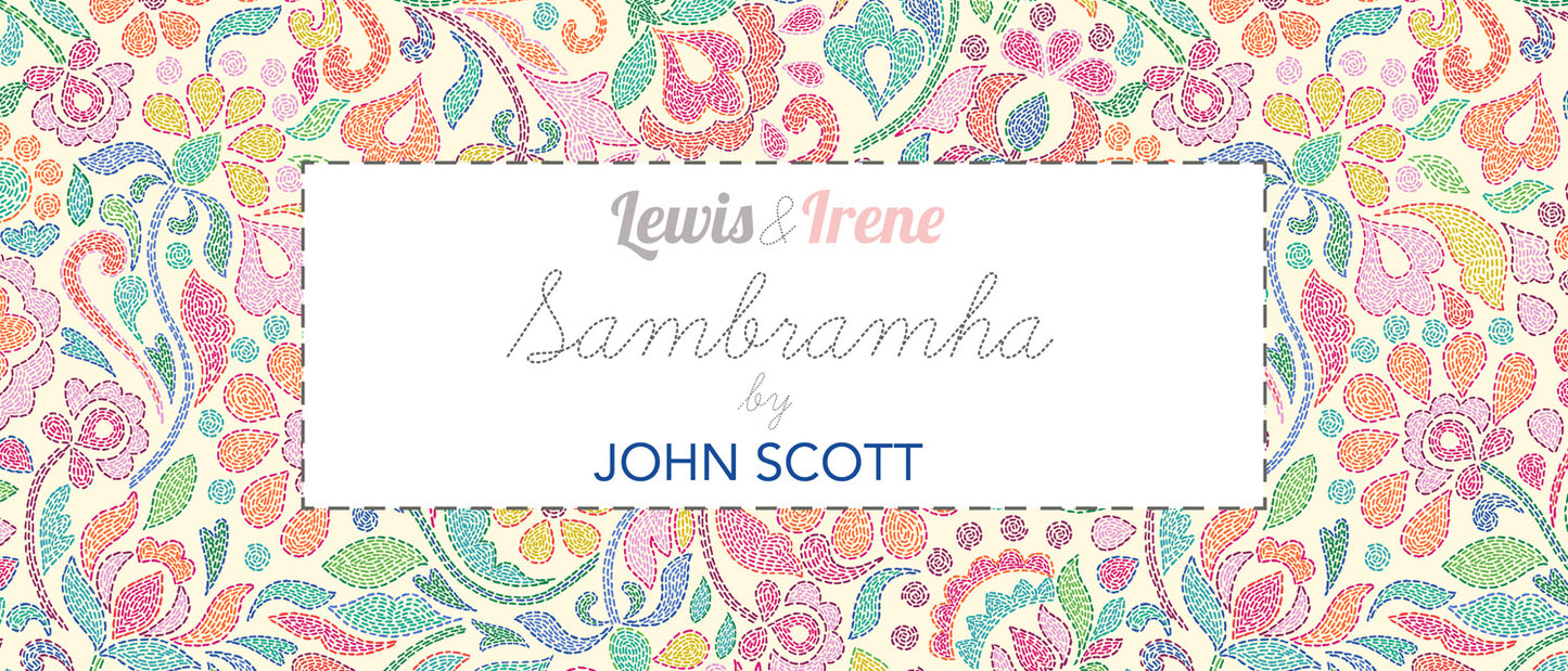 Sambramha by John Scott -Blender Dark Blue - Lewis & Irene - by Length & Fat Quarter