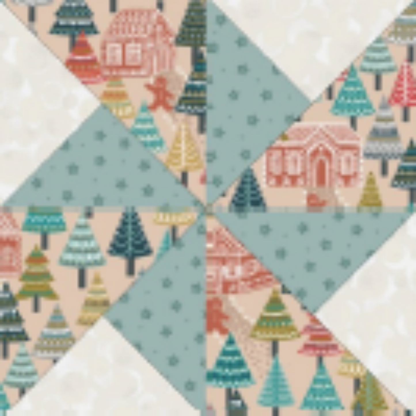 Gingerbread Season Table Runner Kit 1 designed by Sally Ablett - Lewis & Irene Size 16" x 34"