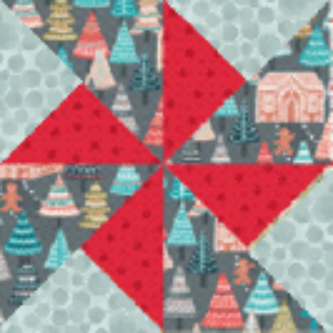 Gingerbread Season Table Runner Kit 3 designed by Sally Ablett - Lewis & Irene Size 16" x 34"