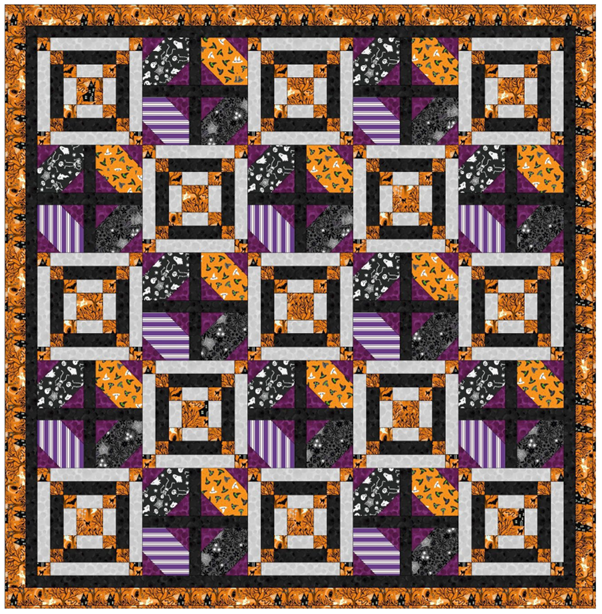Witchy Woods Quilt Throw 1 designed by Sally Ablett - Lewis & Irene Size 50" x 50"