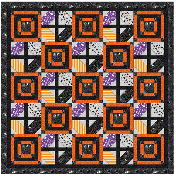 Witchy Woods Quilt Kit Throw 3 designed by Sally Ablett - Lewis & Irene Size 50" x 50"