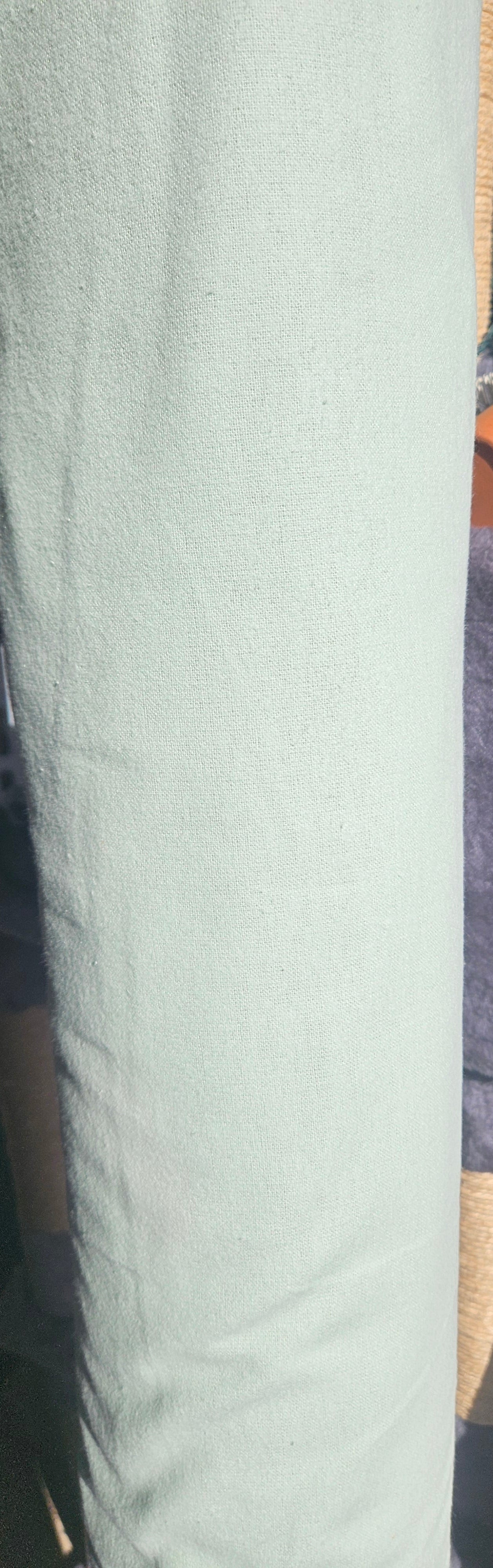 Extra Wide Mint colour Plain Winceyette / Flannel / Brushed Cotton - 100% Cotton.