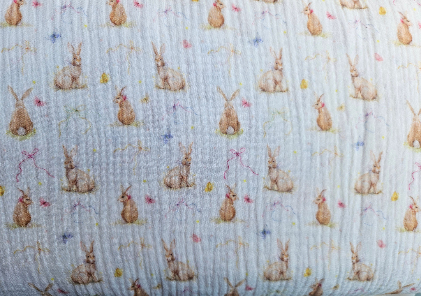 Bunny Double Gauze by Little Johnny Fabrics - 100% Cotton.