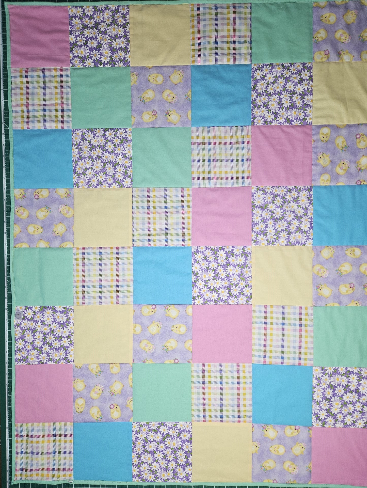 Pre-Cuts Kits for a Blanket / Throw / Quilt. Top quilt or Full Kit.  Chicks and daisies on print fabrics for the baby, toddler, adults, camping.
