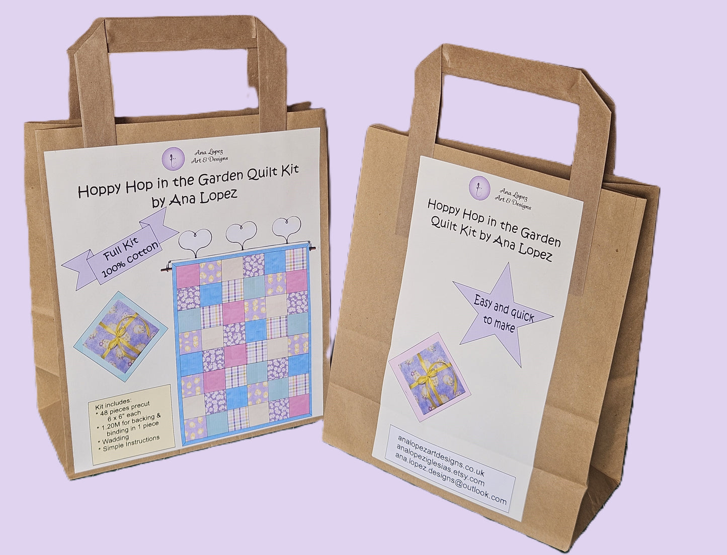 Pre-Cuts Kits for a Blanket / Throw / Quilt. Top quilt or Full Kit.  Chicks and daisies on print fabrics for the baby, toddler, adults, camping.