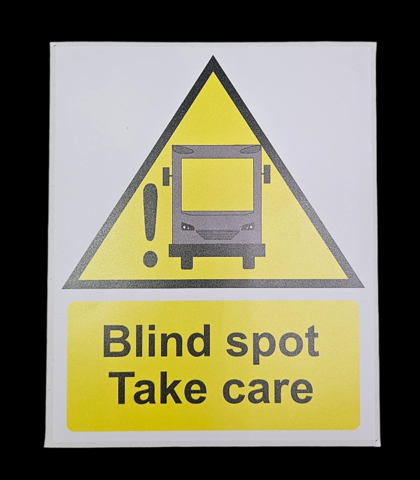 Blind Spot Signs on White Vinyl for Bumpers of vehicles 11 x 14 cm (4.5 x 5.75 inch)