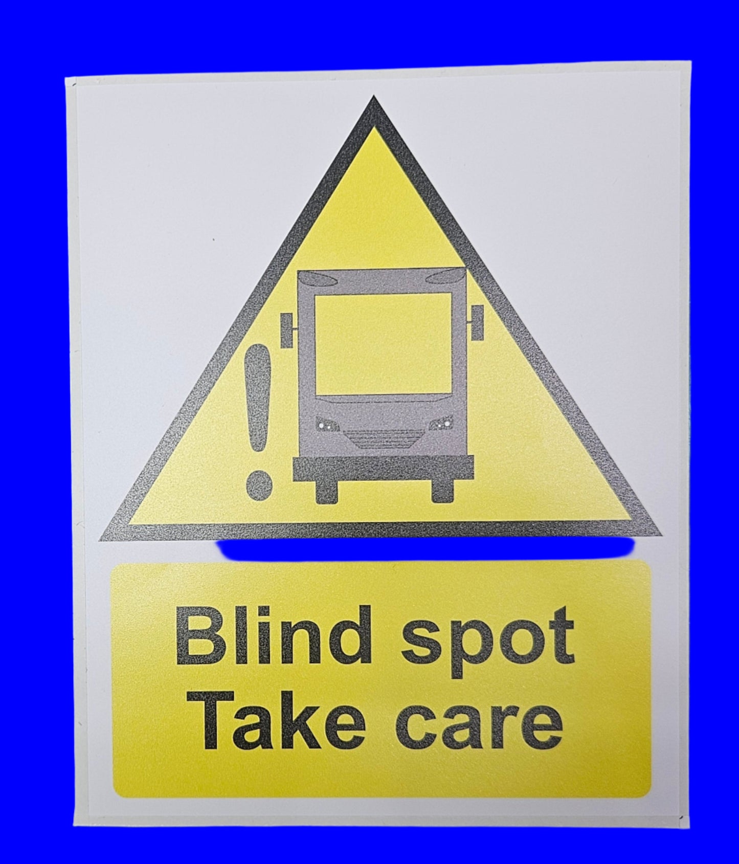 Blind Spot Signs on White Vinyl for Bumpers of vehicles 11 x 14 cm (4.5 x 5.75 inch)