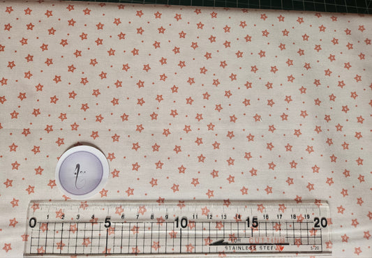 Gingerbread Stars on Cream - Christmas Fabrics collection by Lewis & Irene
