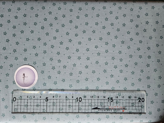Gingerbread Stars on Winter Blue - Christmas Fabrics collection by Lewis & Irene