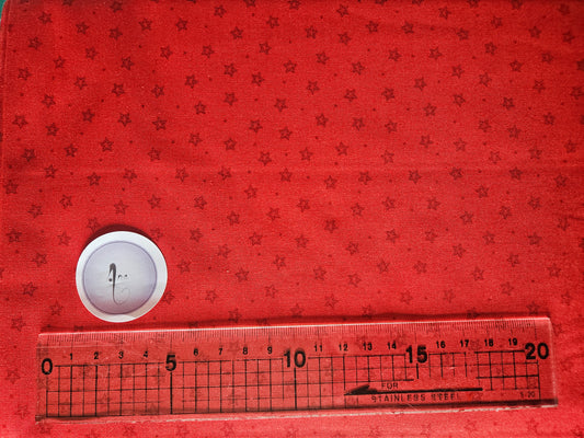 Gingerbread Stars on Red - Christmas Fabrics collection by Lewis & Irene