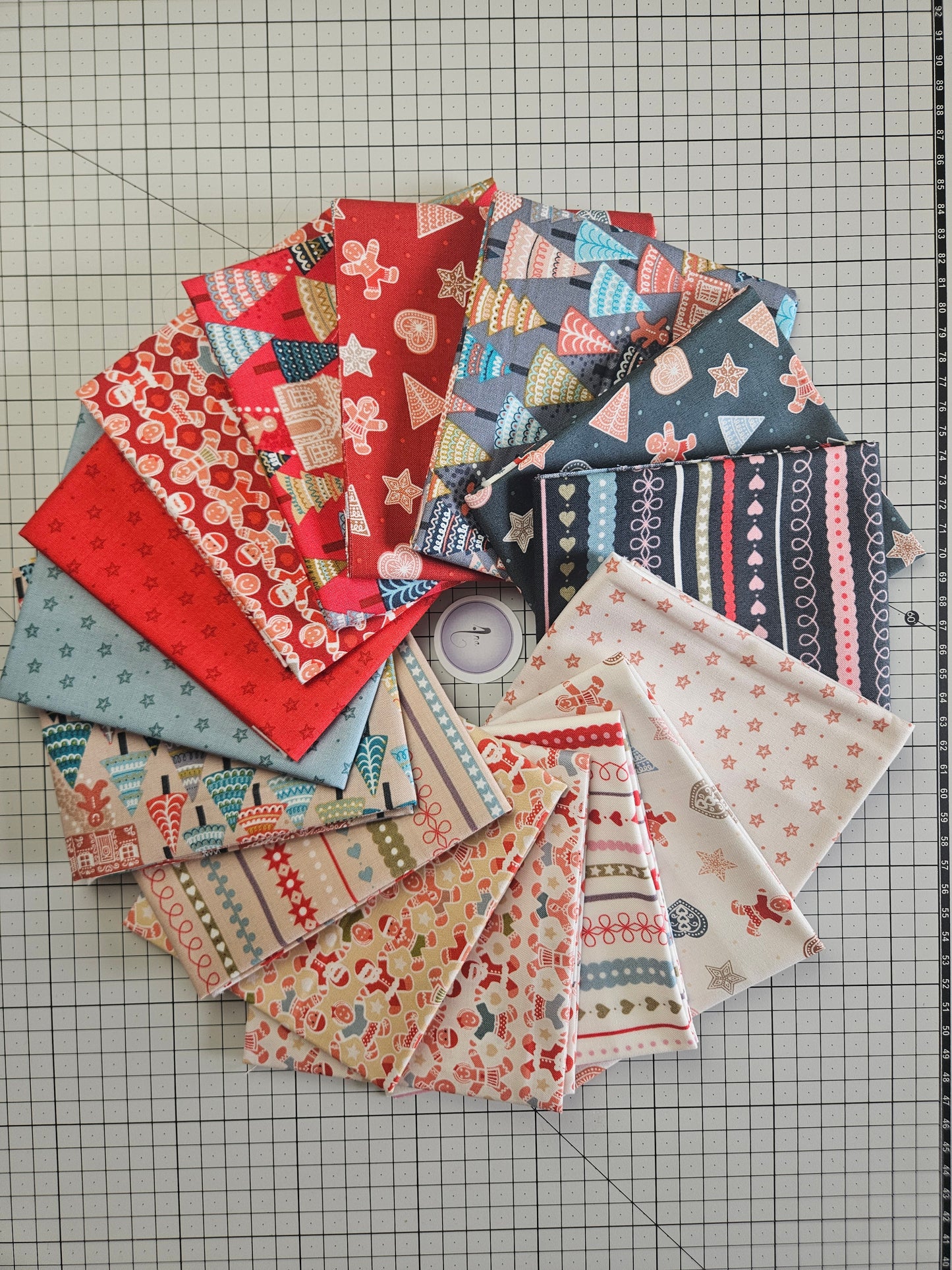 Fat Quarter Bundle - 15 pieces  - Gingerbread Season Collection by Lewis & Irene