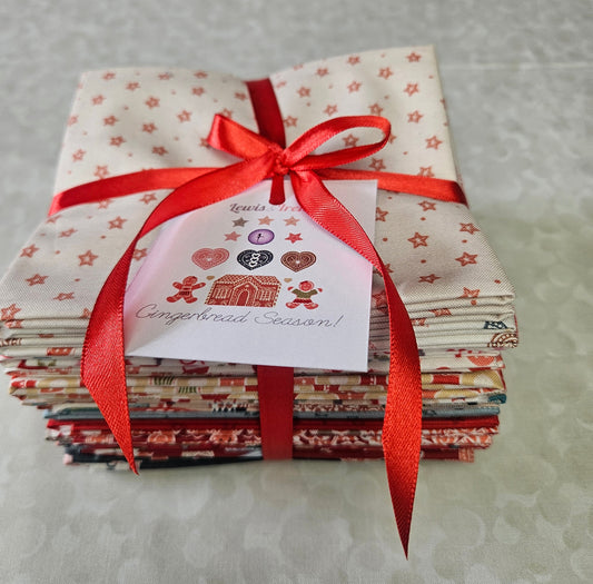Fat Quarter Bundle - 15 pieces  - Gingerbread Season Collection by Lewis & Irene
