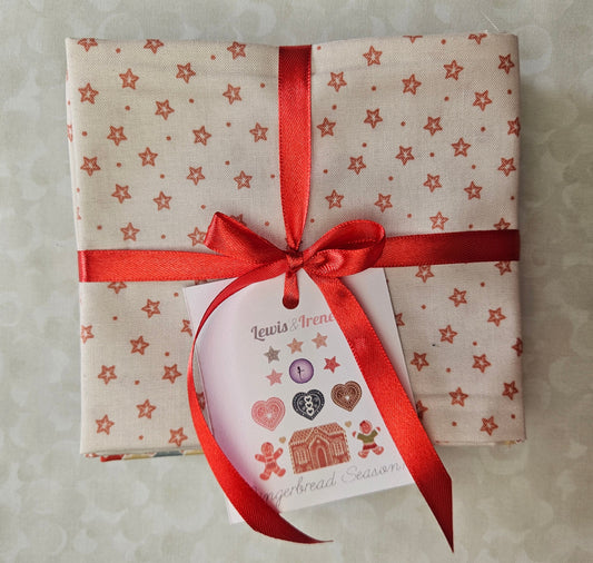Fat Quarter Bundle C - 5 pieces  - Gingerbread Season Collection by Lewis & Irene